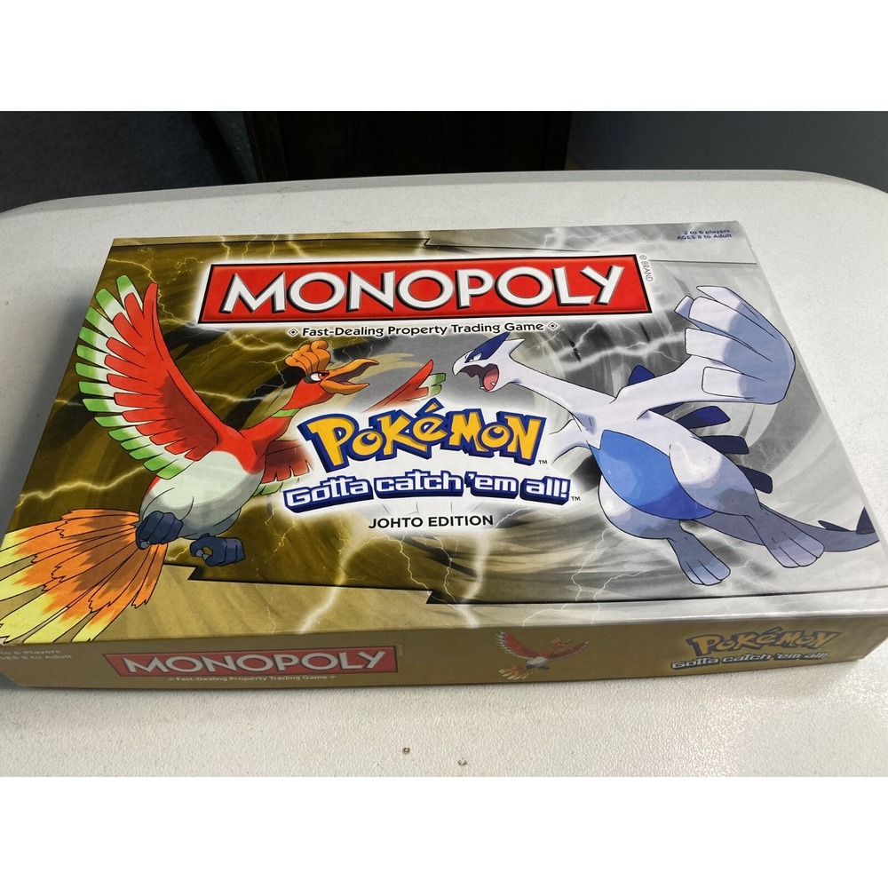 2016 Monopoly Pokemon Johto Edition Board Game 99% Complete Pikachu Togepi Pichu